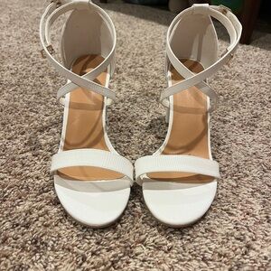Elegant White Strappy heels